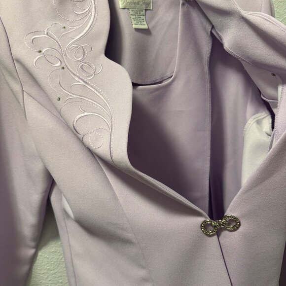 Pride & Joy Two Piece Formal Blazer Skirt Set Sz 18PT Lavender Outfit Set - Picture 5 of 12